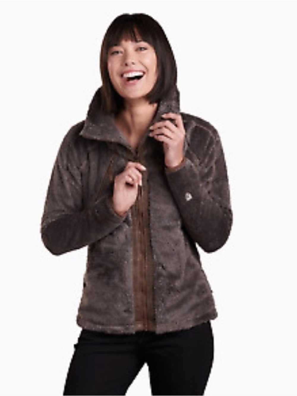 Kuhl Flight Performance Jacket Sherpa Fleece Zip-In‎ Hood Apres-Ski Gorpcore L